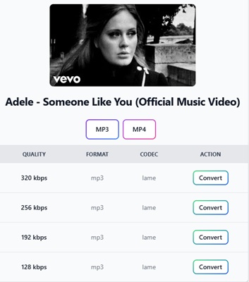 MP3-Datei herunterladen in Tubidy