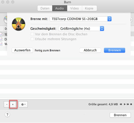 Spotify auf CD brennen mit Burn App