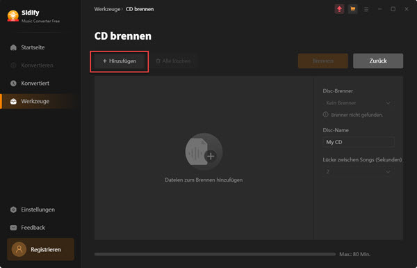 Spotify auf CD brennen mit Sidify Converter