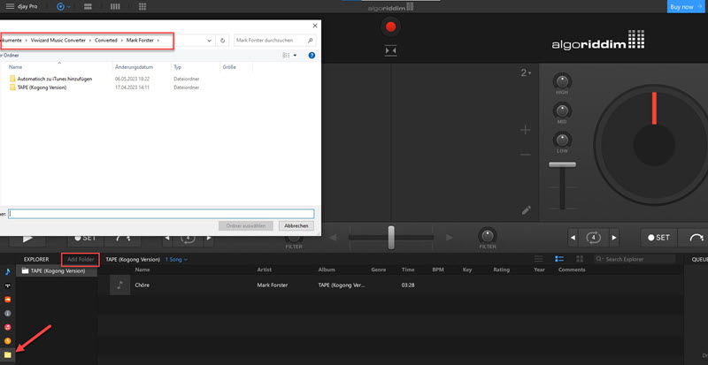 Spotify Musik vom Windows auf Djay Pro importieren
