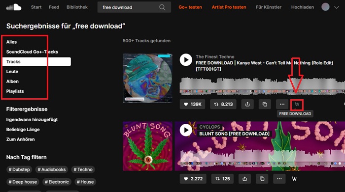 SoundCloud als WAV Downloader