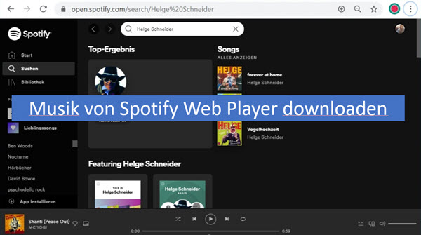 Musik von Spotify Web Player downloaden