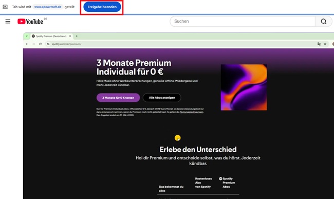 YouTube-Musik online aufnehmen mit Apowersoft
