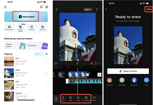 Spotify Musik in Video hinterlegen mit CapCut