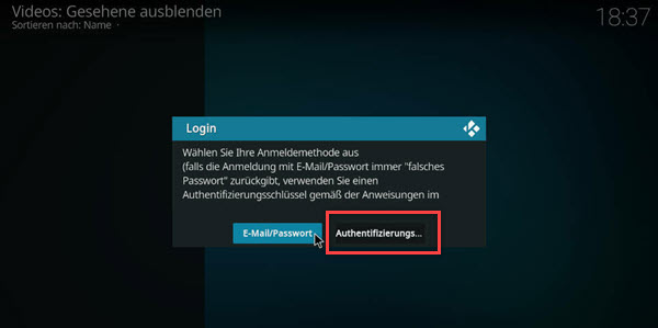 Netflix anmelden auf Kodi