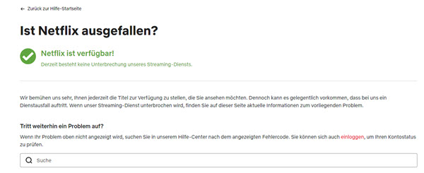 Netflix-Serverstatus überprüfen