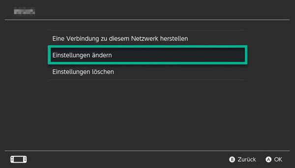 Nintendo Switch WLAN Einstellungen ändern