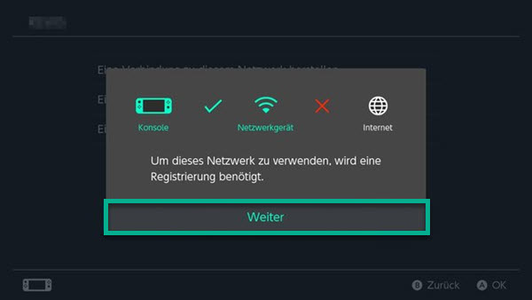 Eine Verbindung zu diesem Netzwerk herstellen Nintendo Switch