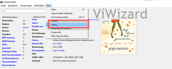 OpenAudible aktivieren