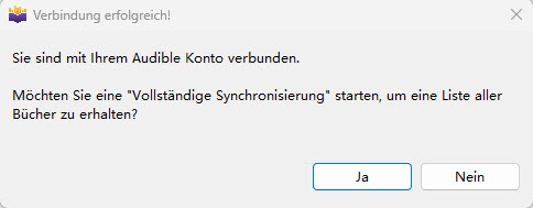 OpenAudible Synchronisierung von Audible