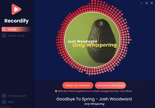 Spotify aufnehmen mit Recordify