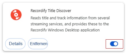 Recordify Title Discover aktivieren