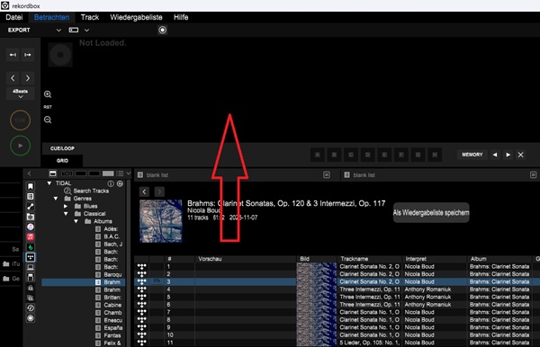 TIDAL in Rekordbox mischen