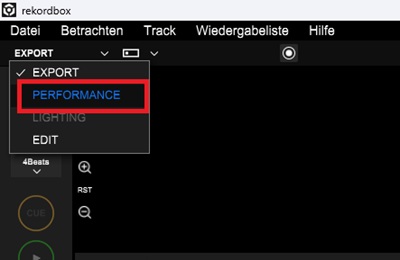 Rekordbox Performance Modus