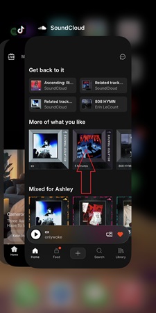 SoundCloud-App komplett schließen