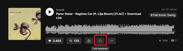 SoundCloud Songlink kopieren