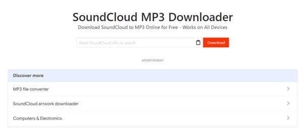 SoundCloudMate Oberfläche
