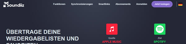 Apple Music Playlists auf Spotify via Soundiiz