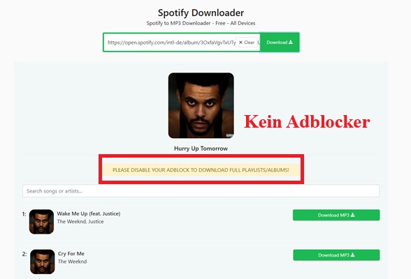 SpotiDown.App Limit