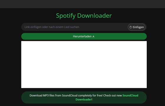 SpotiDownloader Oberfläche