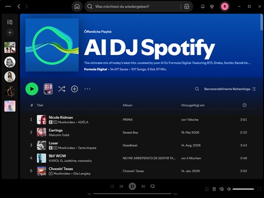 Spotify AI DJ auf Desktop aktivieren