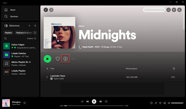 Spotify Alben herunterladen PC