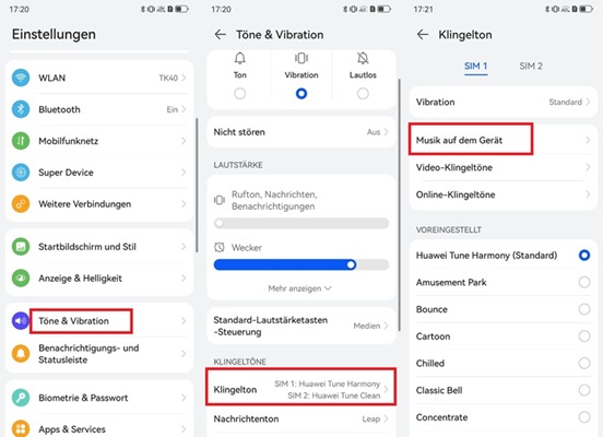 Spotify Songs als Klingelton erstellen Huawei