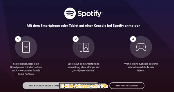 Spotify auf Xbox anmelden