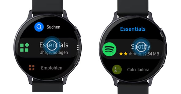 Spotify App auf der Galaxy Watch 4 installieren