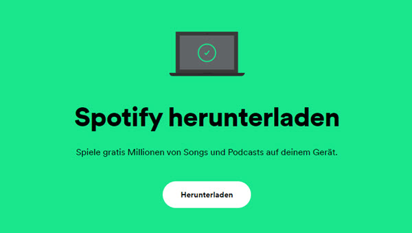 Spotify App herunterladen auf dem Mac