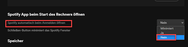 Spotify App Autostart deaktivieren Windows 11