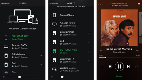 Spotify auf Sonos in der Spotify-App wiedergeben