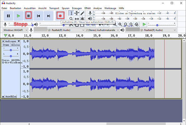 Audible DRM entfernen mit Audacity