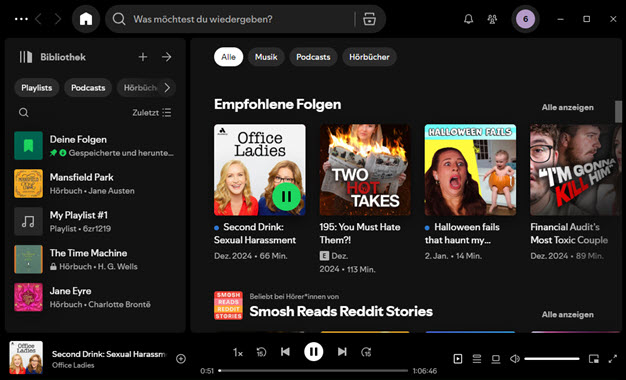 Spotify Benutzerschnittstelle