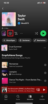 Spotify einzelne Songs herunterladen Handy