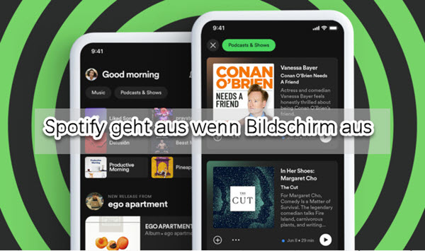 Spotify geht aus wenn Bildschirm aus