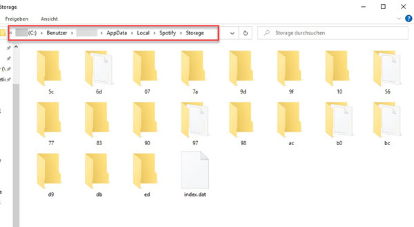 Spotify heruntergeladene Songs Speicherort auf PC