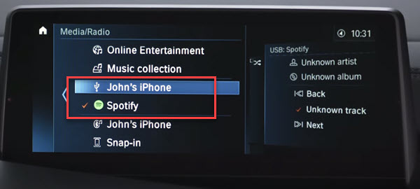 Spotify im BMW nutzen über Bluetooth