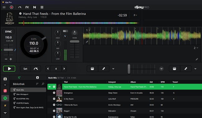 Spotify in djay mischen