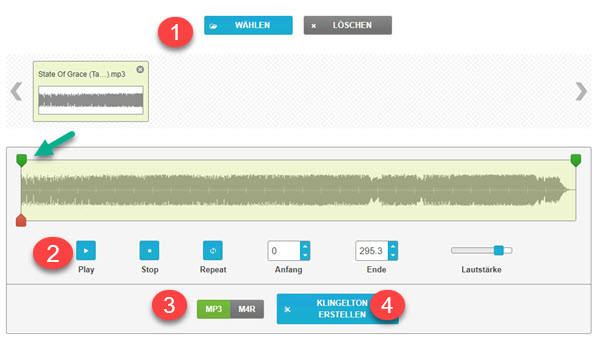 Spotify Klingelton erstellen mit Ringtone Maker