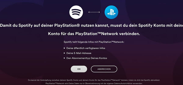 Spotify mit PlatStation Netzwork verbinden