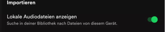 Spotify lokale Musik anzeigen Android