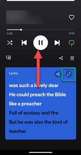 Spotify Lyrics anzeigen am Handy