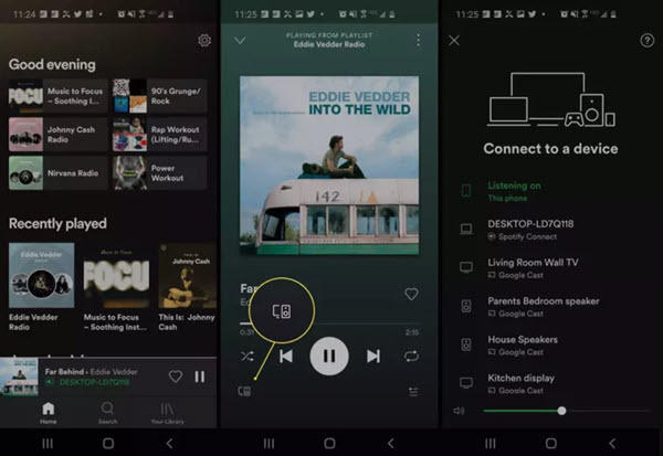 Spotify mit Chromecast verbinden über Spotify Connect