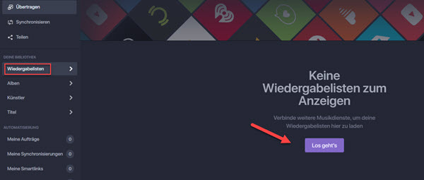 Spotify mit Soundiiz verbinden