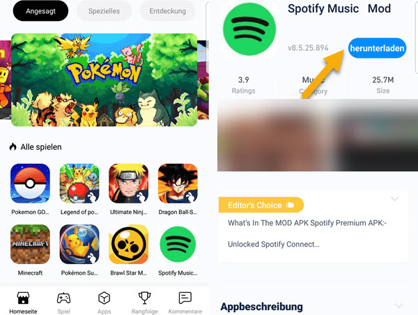 Spotify Premium APK bei TuTuApp herunterladen