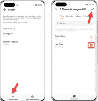 Spotify Musik auf Huawei Smartwatch übertragen