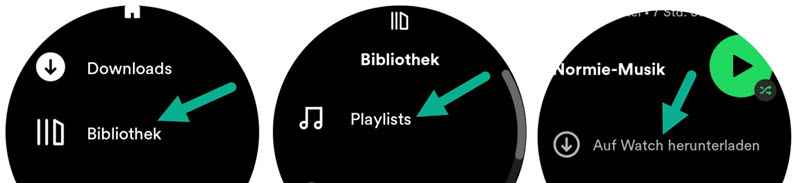Spotify Musik auf der Galaxy Watch 4 speichern