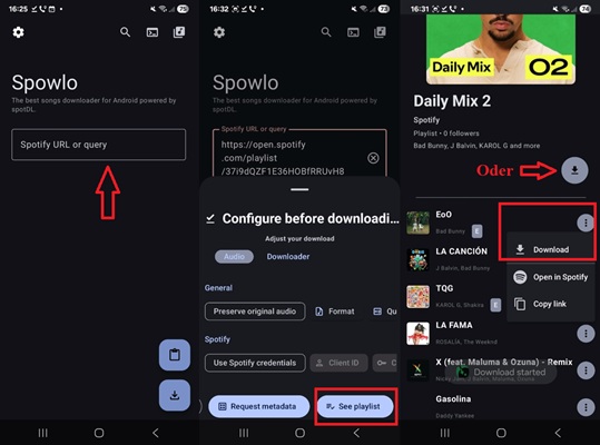 Spotify Musik auf Ihrem Android herunterladen mit Spowlo