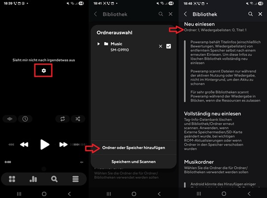 Spotify Musik in Poweramp importieren